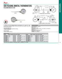 Thumbnail of document Data Sheet - BTL Side Reading Bimetal Thermometer